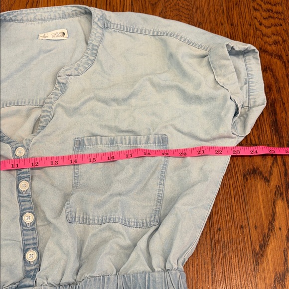 Carve Designs Hadley Chambray Dress Large — Coastal Chic Denim Blue | Minimalist - Picture 7 of 9